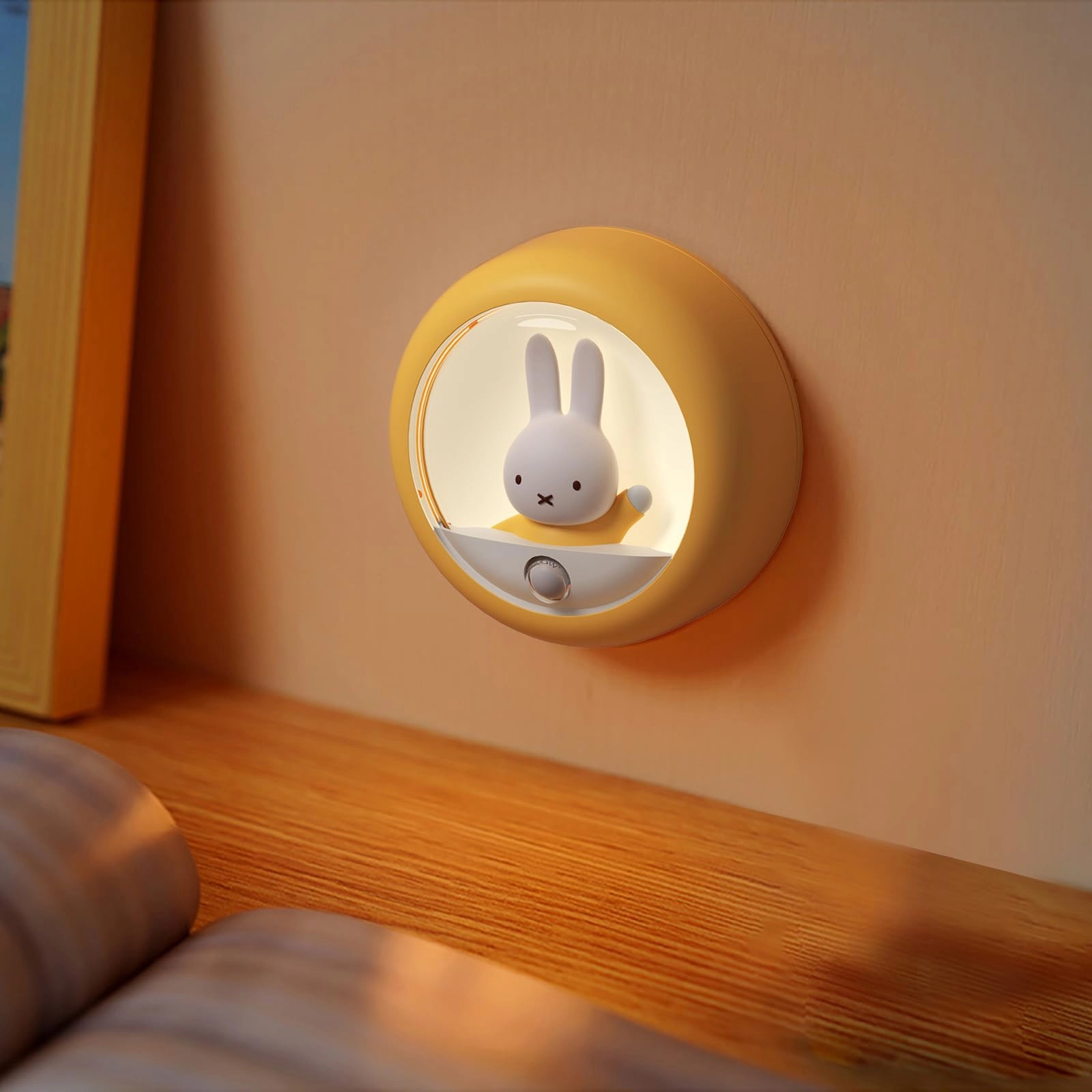 Miffy Motion Sensor Night Light - Battery Powered Yellow