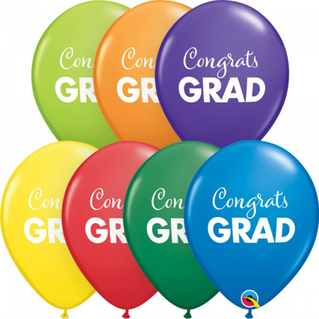 Qualatex Simply Congrats Grad Round Balloon - 25-Pieces Grad