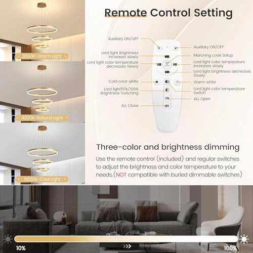 18224GD-2+4+6 - 3000K-6000K Dimmable