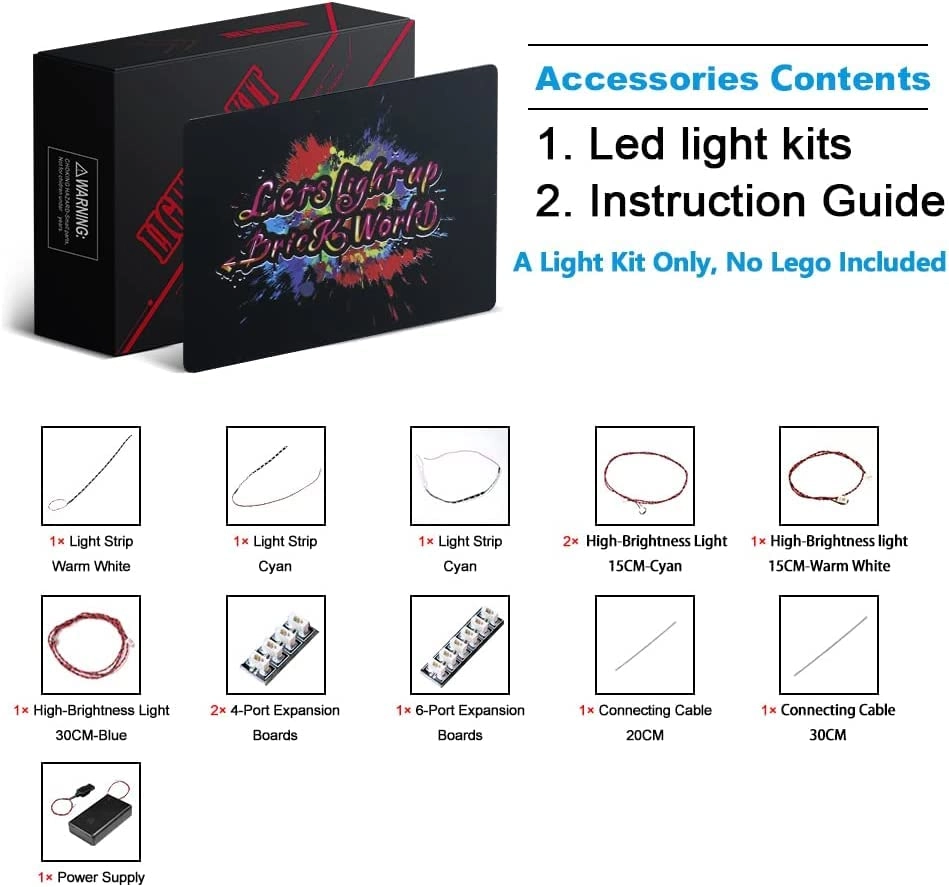Light Kit for LEGO Vincent Van Gogh - The Starry Night 21333 - Acrylonitrile Butadiene Styrene (ABS)
