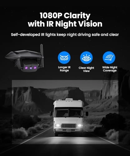 Dual Camera Car Reversing Camera System - Night Vision Wireless 1080p