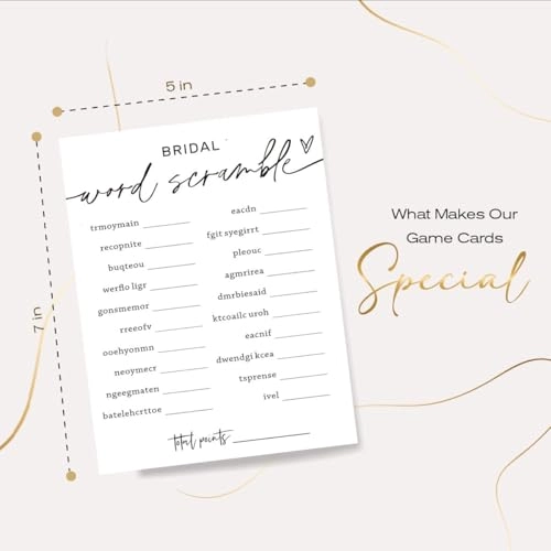 Wedding Shower Games Cards - 25