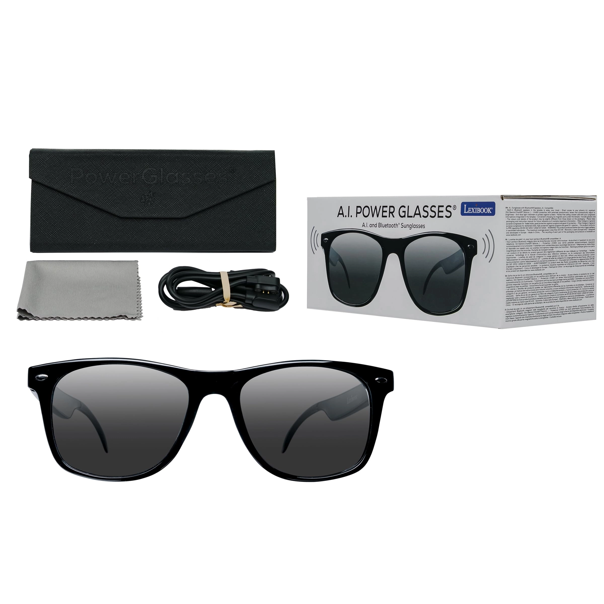 Lexibook AI Artificial Intelligence Sunglasses - Bluetooth Photochromic Polarized