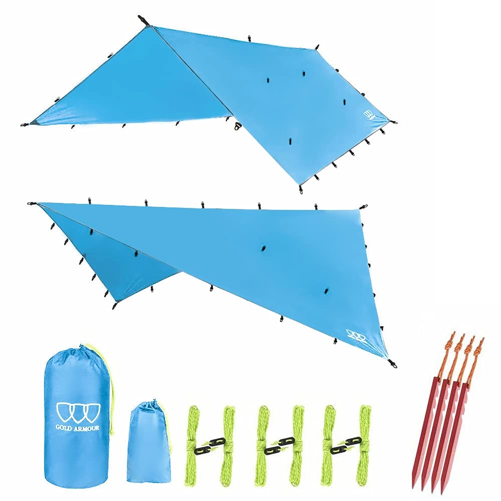 Gold Armour Rainfly Tarp - 10' x 10' Waterproof