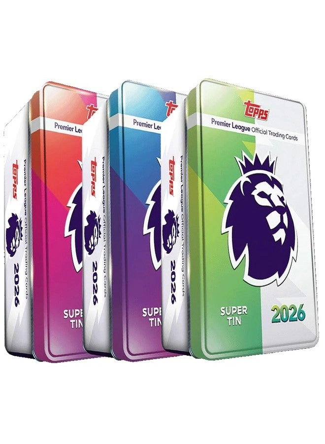 Topps Premier League 2026 - Debut Edition Super Tin #3 - 50 cards plus 3 Hall of Fame LE cards