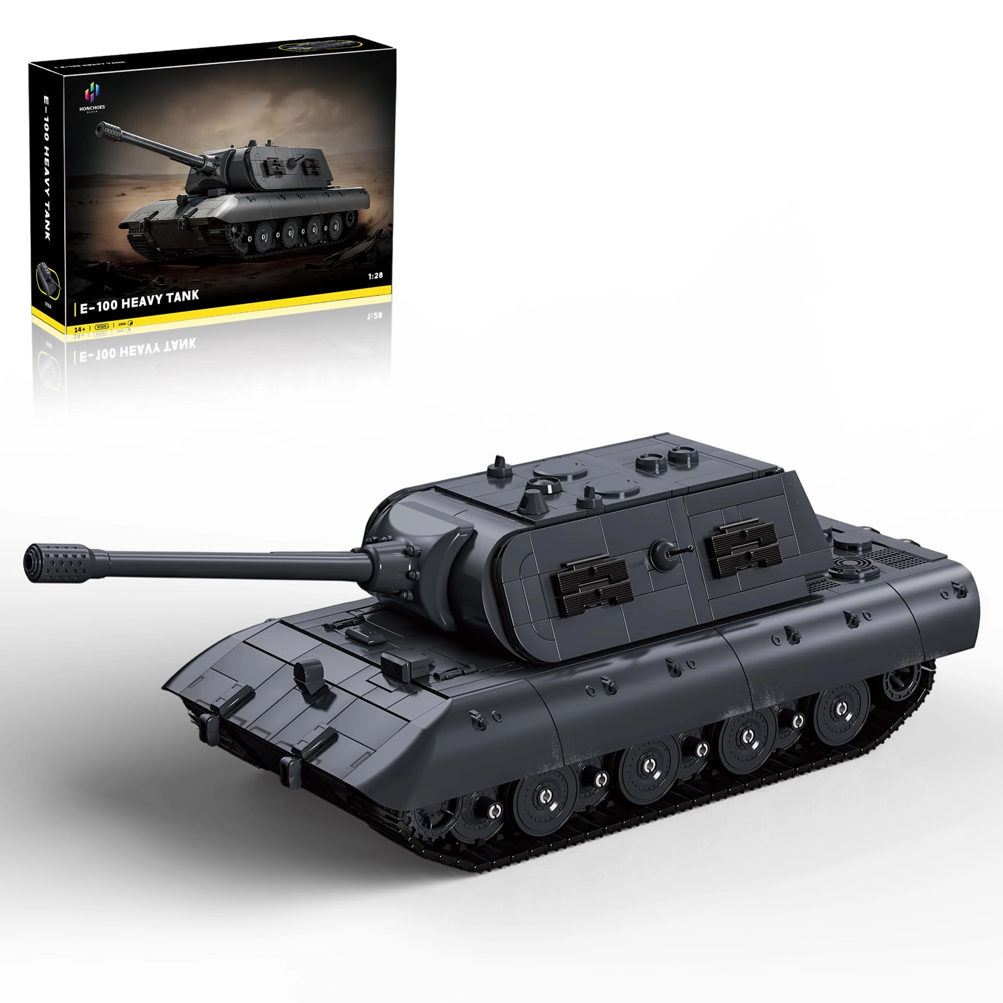 honchoes E-100 Heavy Tank Model Kit (97020) - 1:28