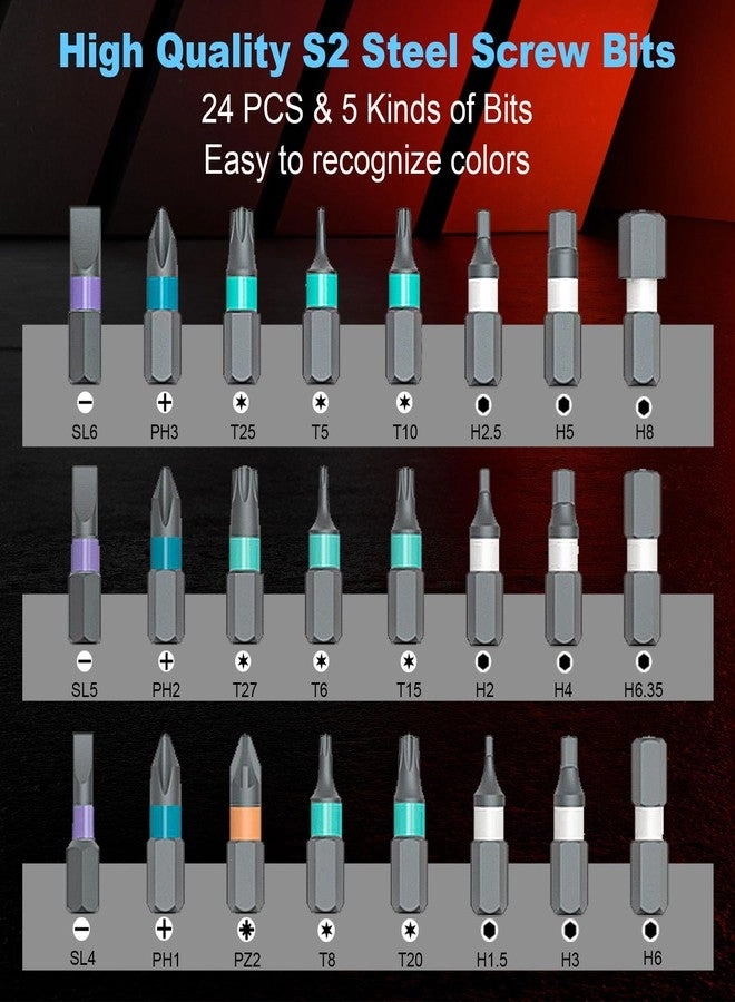 Magnetic Screwdriver Set (24 Pcs)