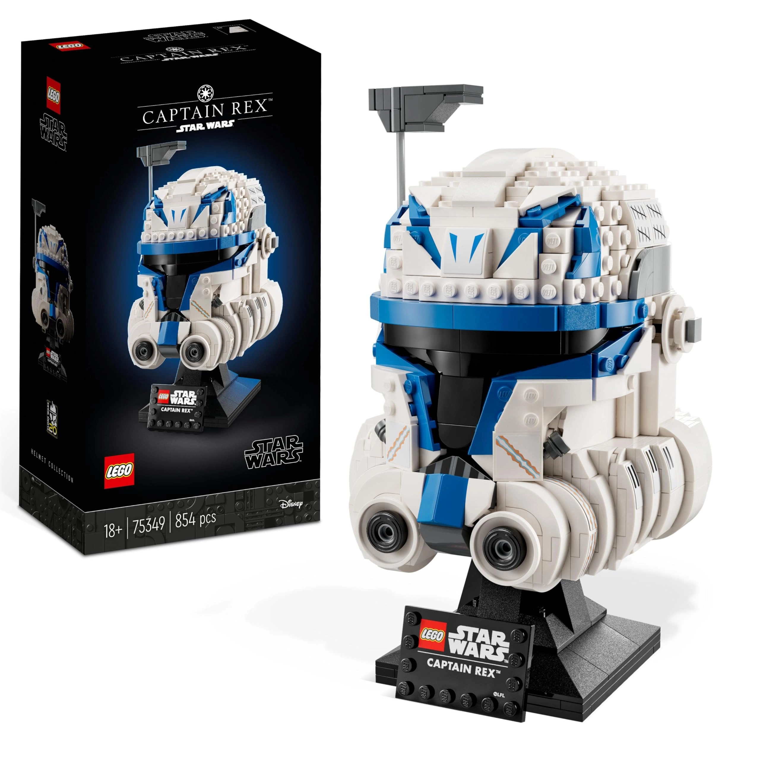 Star Wars Captain Rex Helmet (75349) - The Clone Wars Collectible Model for Adults