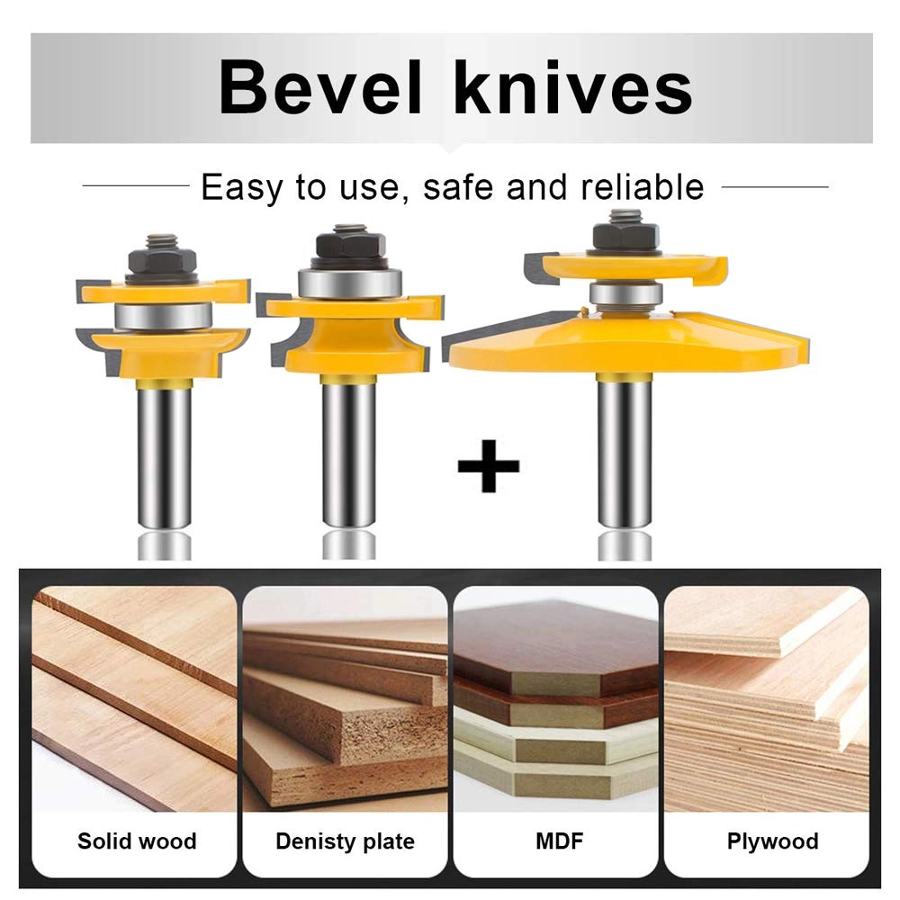 Router Bit Set - 1/2-Inch 3 PCS