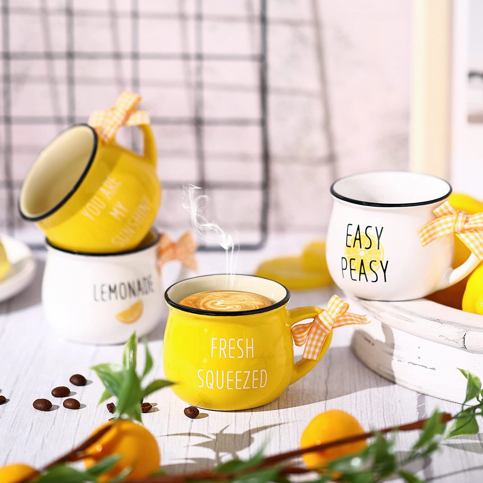 Lemon Mini Coffee Mug - 4 pcs - 150 ml
