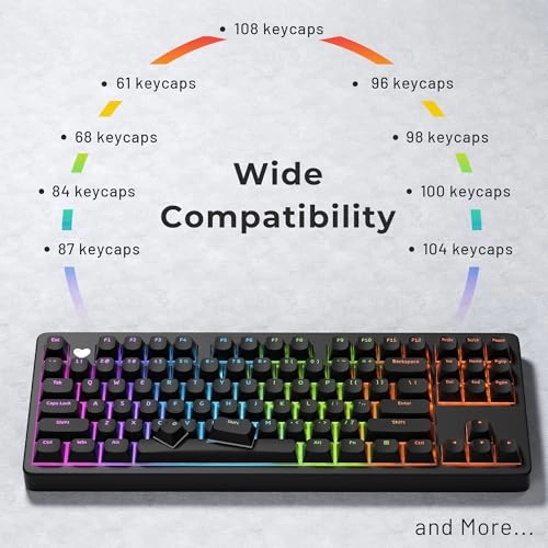 XVX - Shine Through Black Semi Translucent Double Shot PBT