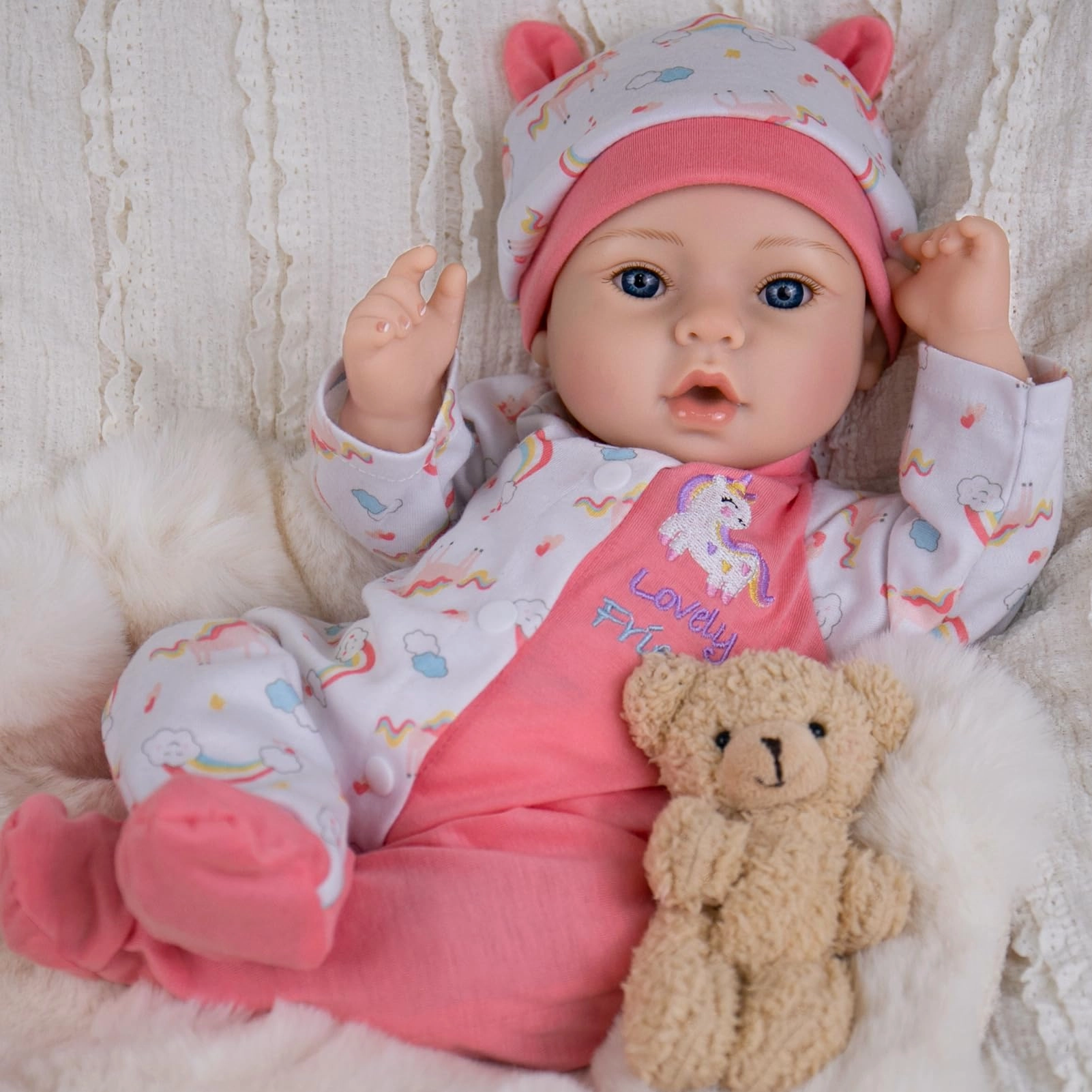 Reborn Baby Doll - 20-inch Vinyl Soft Cloth Body Girl Ages 3+