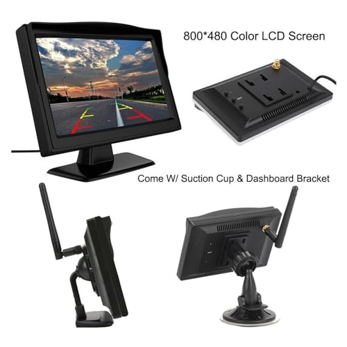 Wireless Car Monitor - Night Vision Wireless 480*272 pixels