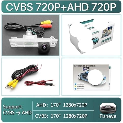 Rear View Camera Fisheye - Night vision Wired 1080P