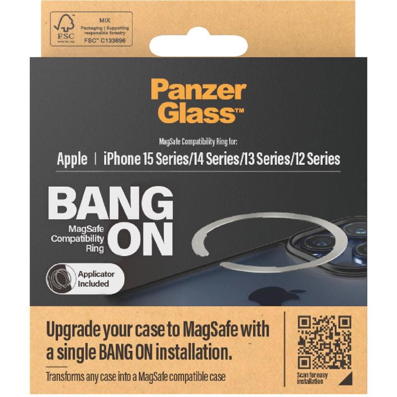 PanzerGlass BANG ON MagSafe Ring - for iPhone 15/iPhone 15 Plus/iPhone 15 Pro/iPhone 15 Pro Max