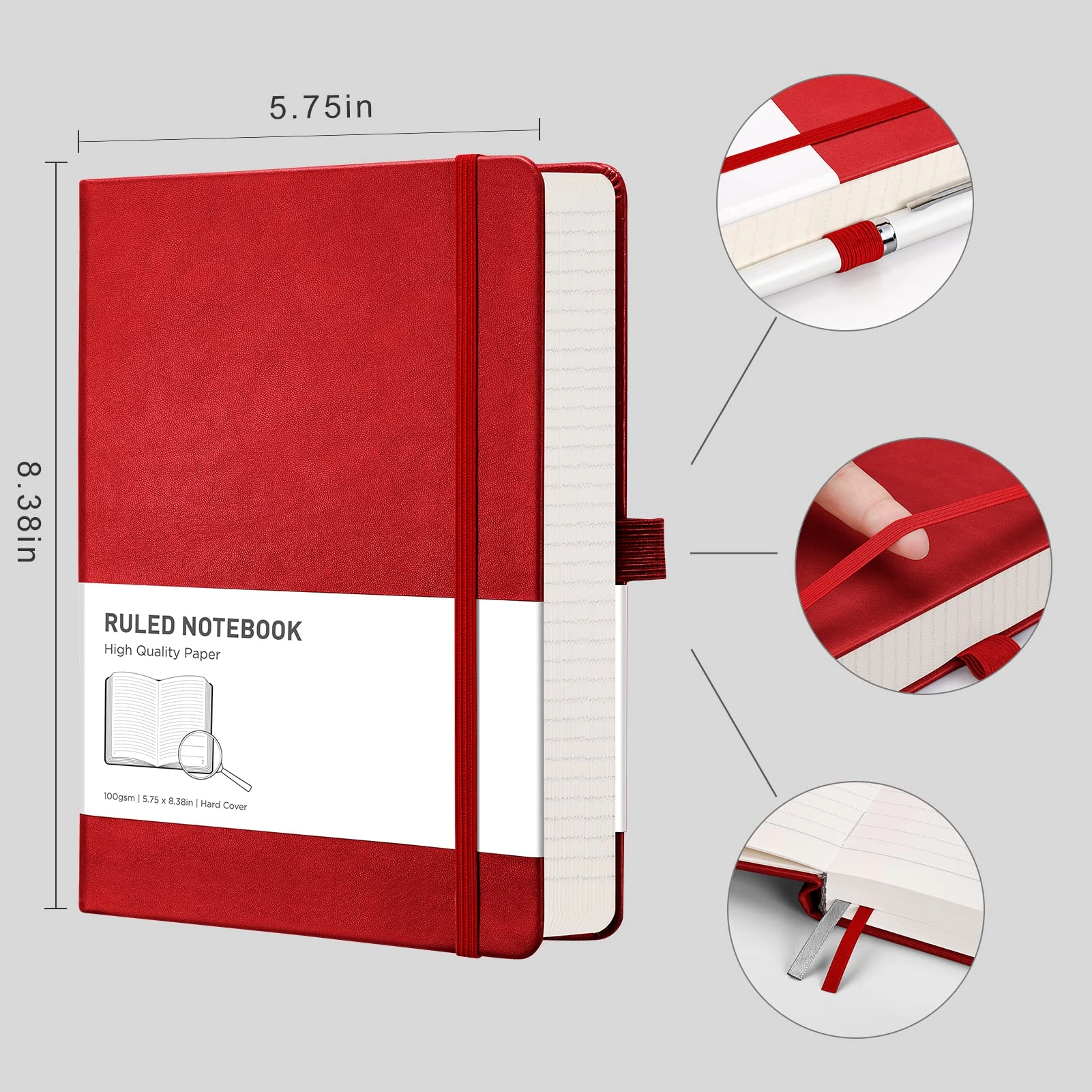 Lined Journal Notebook A5 Hardcover - Lined 320 Pages
