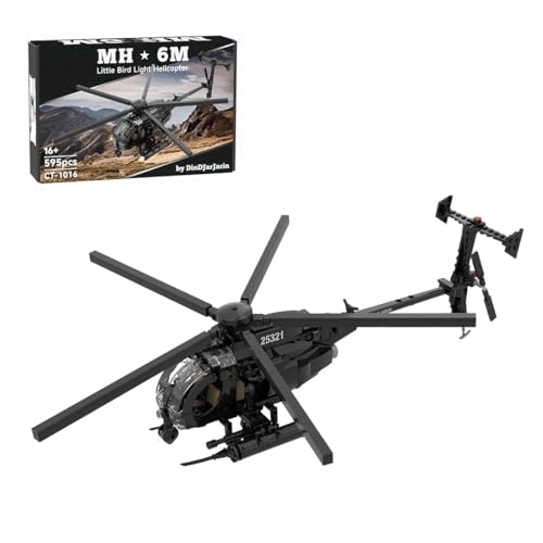 MH-6 Little Bird Helicopter - Army Plane 595pcs