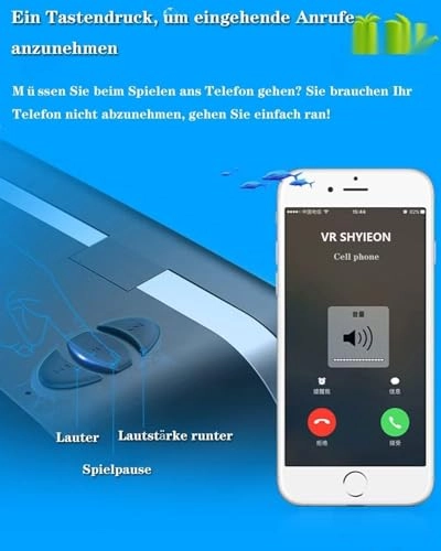 3D Virtual Reality Headset - 4.7-7.2 Android/iOS Black