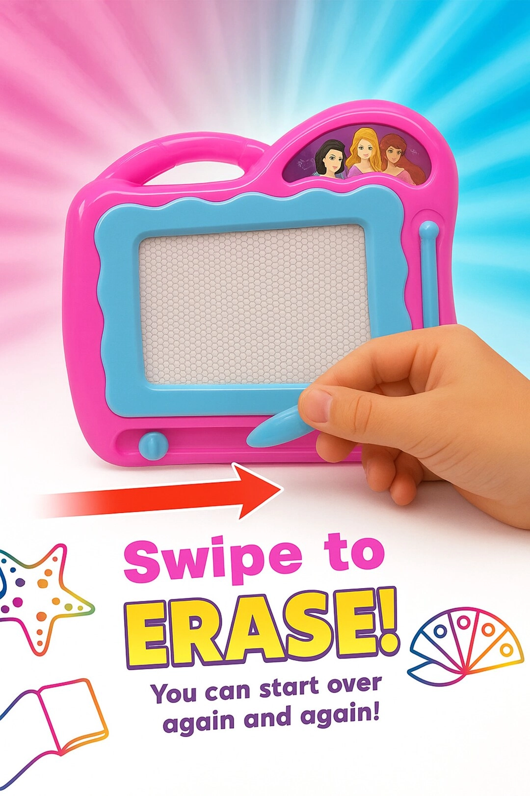 Princess Doodle Drawing Board - with stylus 3+ years