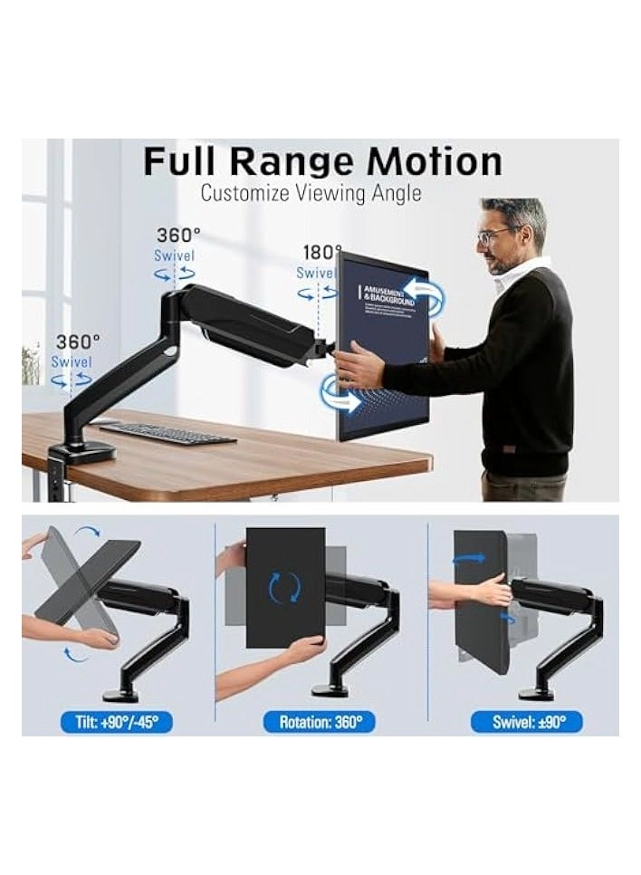Single Monitor Arm - Single 13-32 Inch VESA 75x75/100x100mm
