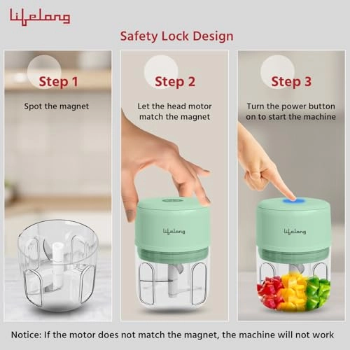 Electric Chopper - 250 ml USB Rechargeable