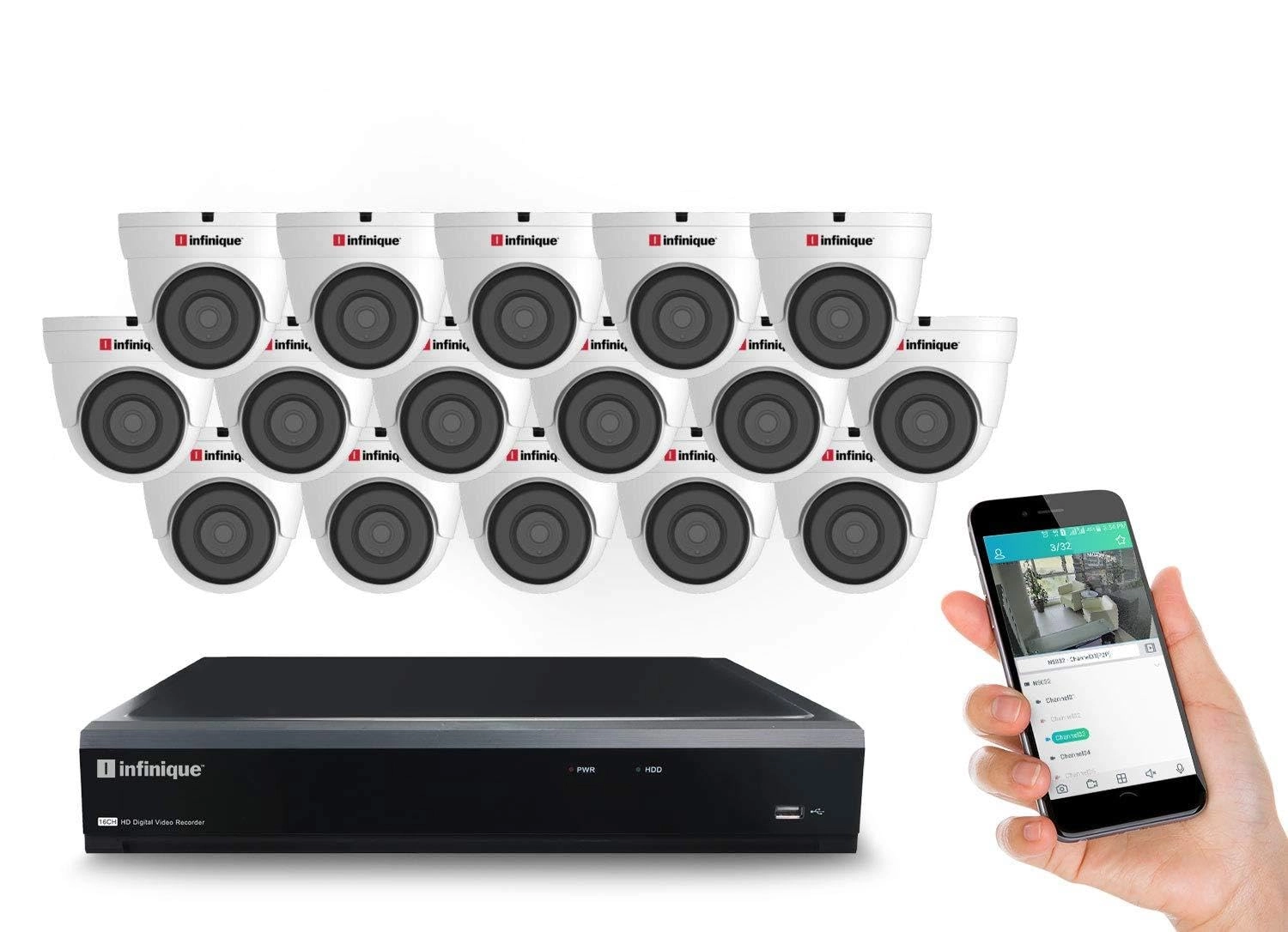 Infinique IHR16-24F1I-S + IHV703F-RT + IH12VDC5A8PS + IHKVPC-60F-N - 1TB 16 channels