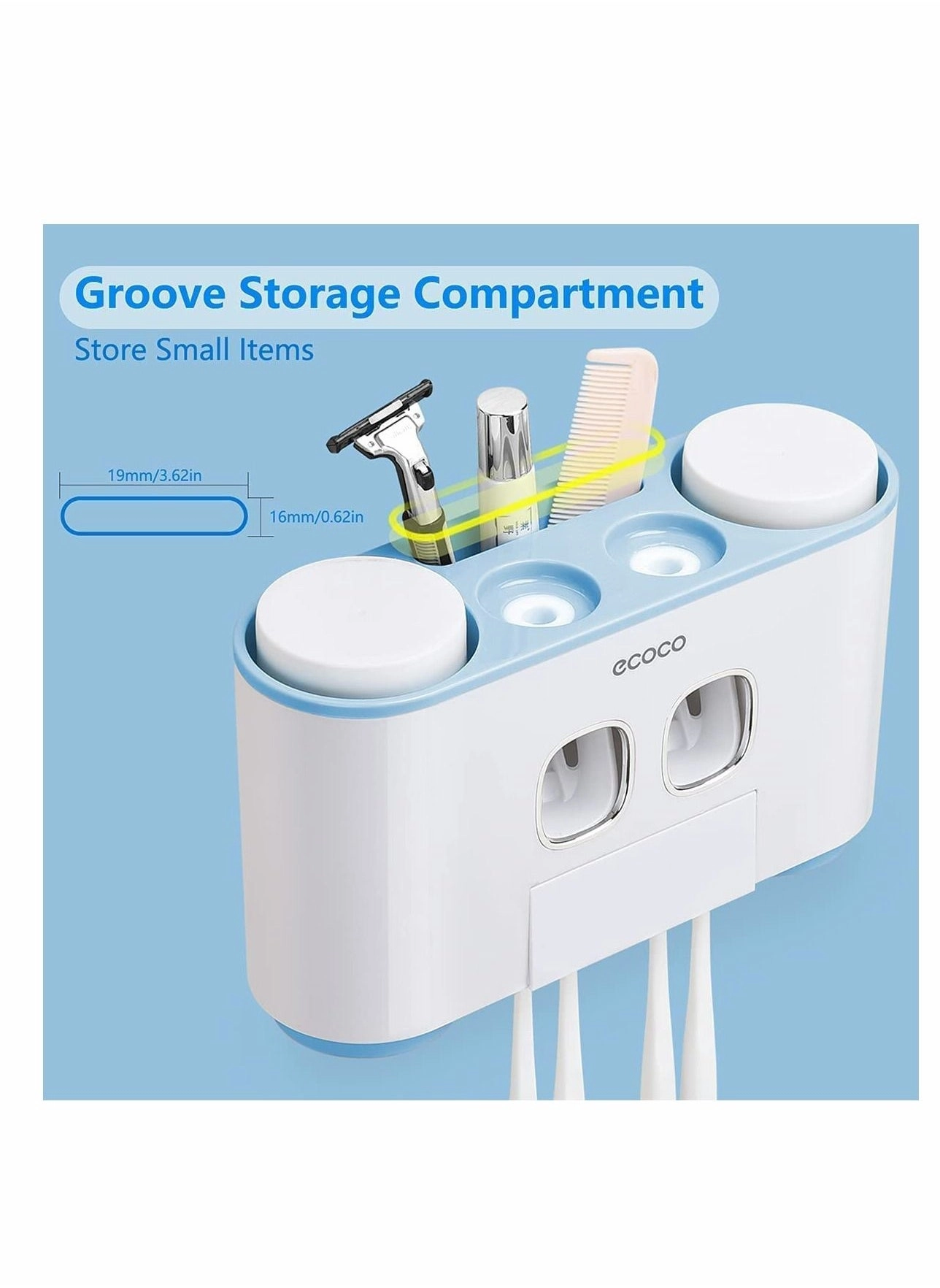 Toothbrush Holder - 5 toothbrush slots Wall Mounted