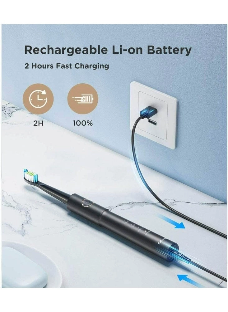 Sonic Electric Toothbrush - Rechargeable 8 Brush Heads 5 Modes