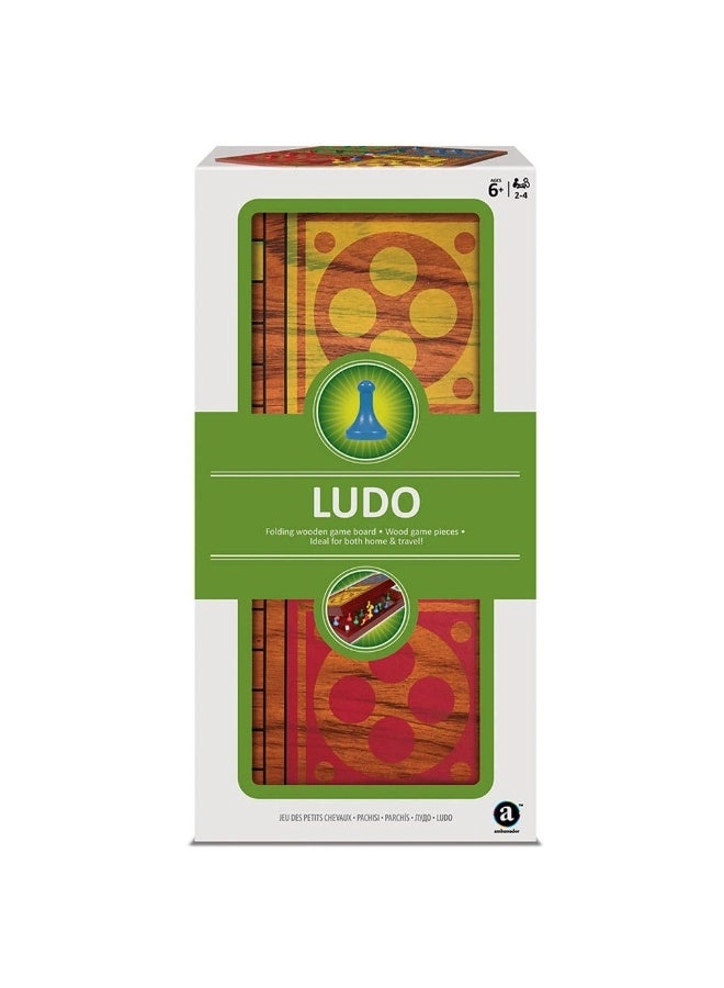 Ambassador Folding Wood Ludo Set - 16 Coloured