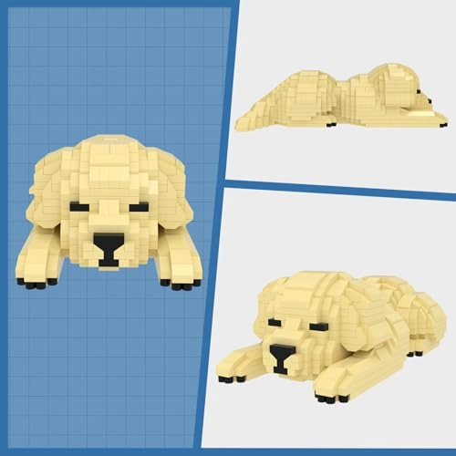 DIY Micro Dog Building Blocks - Golden Retriever 2 780 pcs