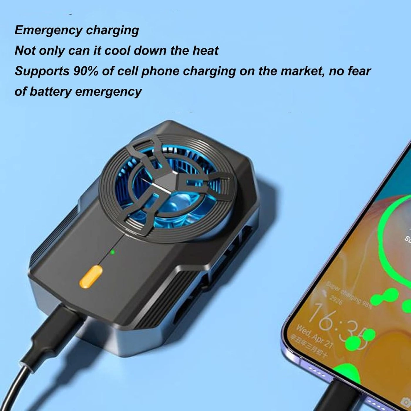 USB Smartphone Cooler Fan - 3-Speed Semiconductor Cooling