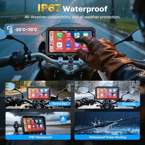 Motorcycle Carplay GPS Navigation System - 6.25 inch