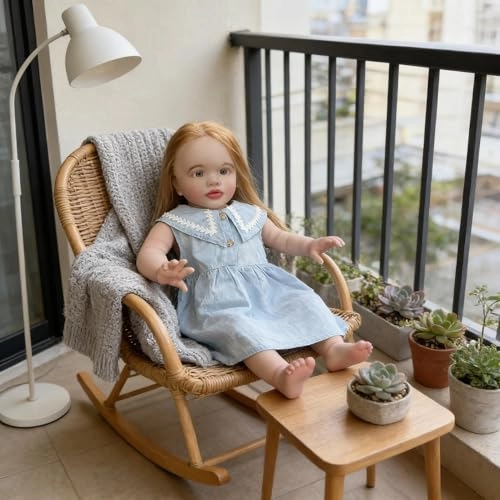 Pippa Reborn Baby Doll - 26 inch Cotton Vinyl Hand-rooted Curly Hair Ages 3+