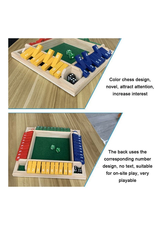 Four Side Flop Number Toys - Wooden Color chess design