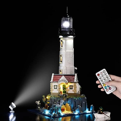 LED Lighting Set - Compatible with Lego 21335 Ideas Motorised Lighthouse Remote control version
