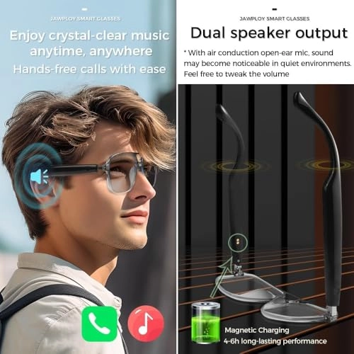 Smart Bluetooth Glasses - Auto-adjusting Lenses Bluetooth 5.3 UV400