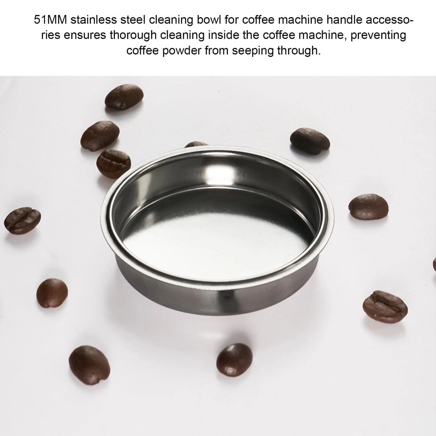 Espresso Machine Blind Filter - 51mm Stainless Steel