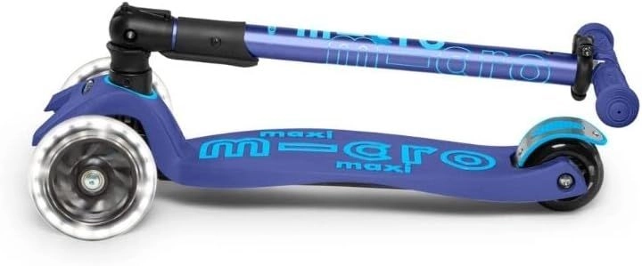 Maxi Deluxe 3-Wheel Kick Scooter – 120/80 mm LED Foldable