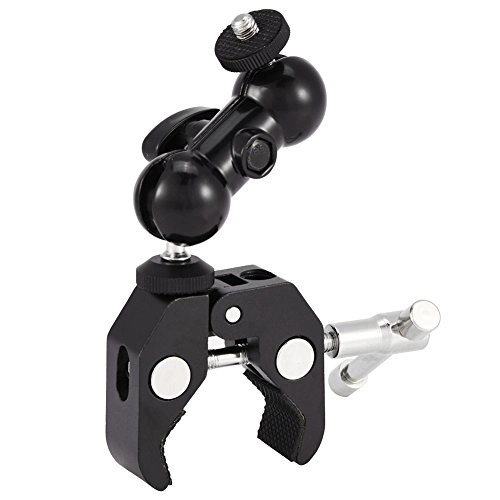 Dual Ball Arm Mount - Aluminum Alloy Black
