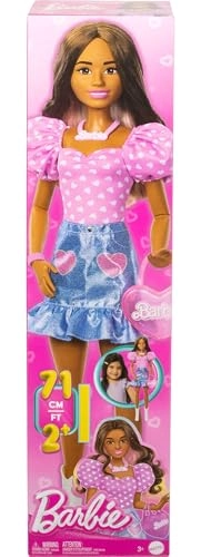 Barbie Fashion Doll - 28-in Dark Brown Hair Ages 3+