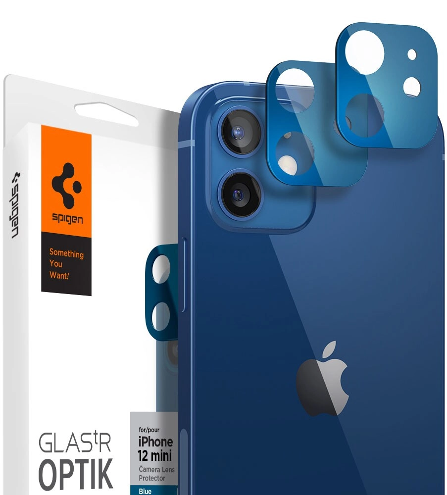 Spigen Screen Protector + Camera Lens Protector for iPhone 12 Mini (2-Pack)