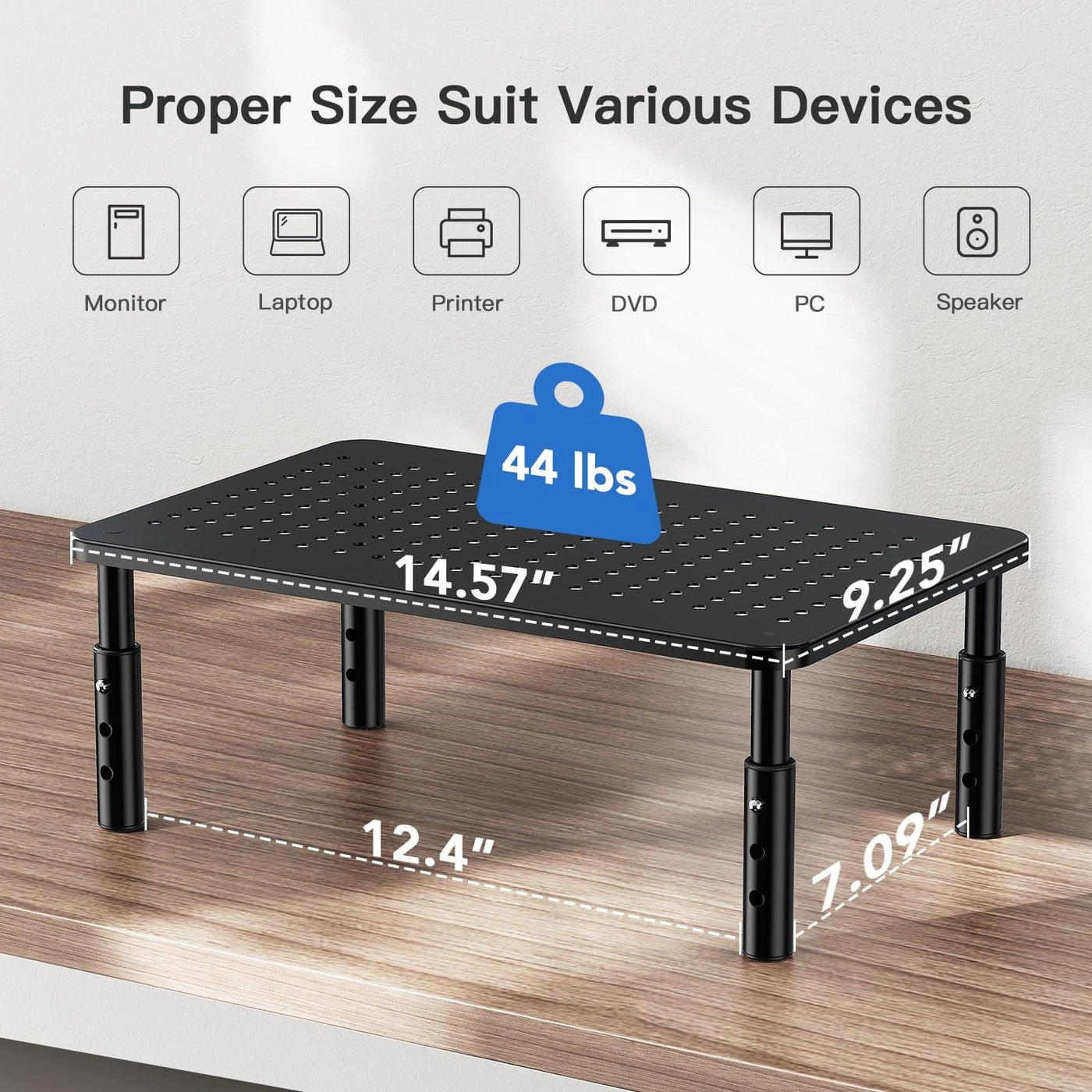 Monitor Stand - Height Adjustable 2 Monitors Pack