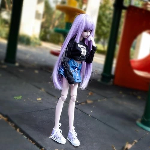 Ball Jointed BJD Doll - 56cm Plastic Purple