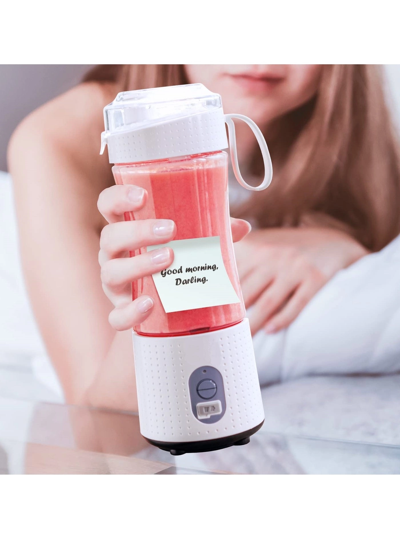 Portable Blender Smoothie Maker - Rechargeable Leakproof Lid Sip Spout