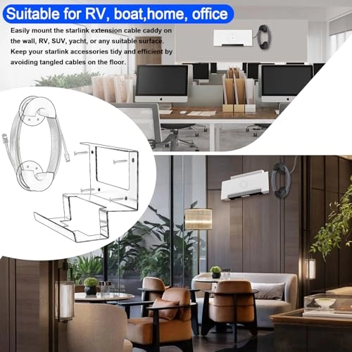 Starlink Gen 3 Wall Mount - Ethernet Cable Caddy Stainless Steel