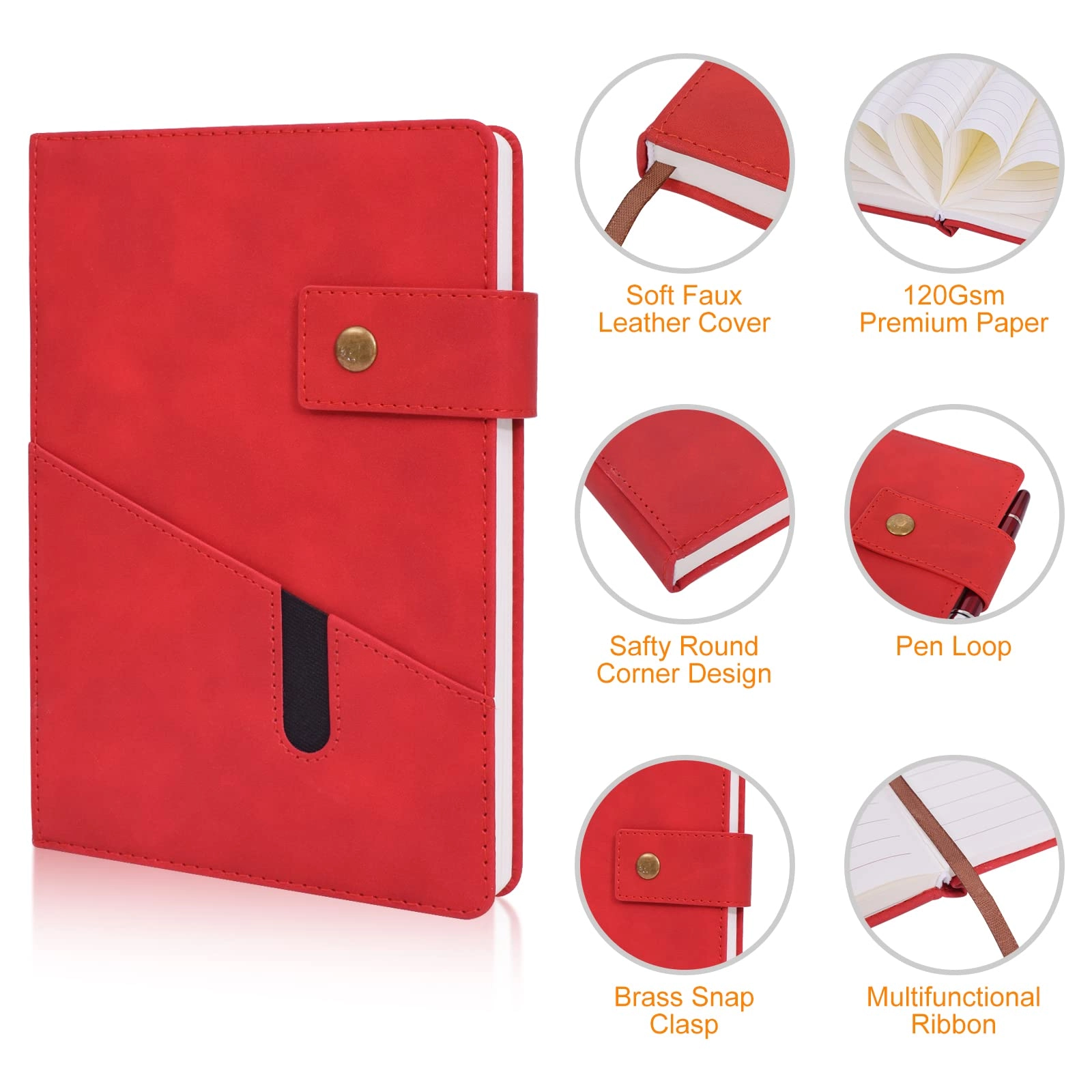 Lined Leather Journal - A5 200 Pages