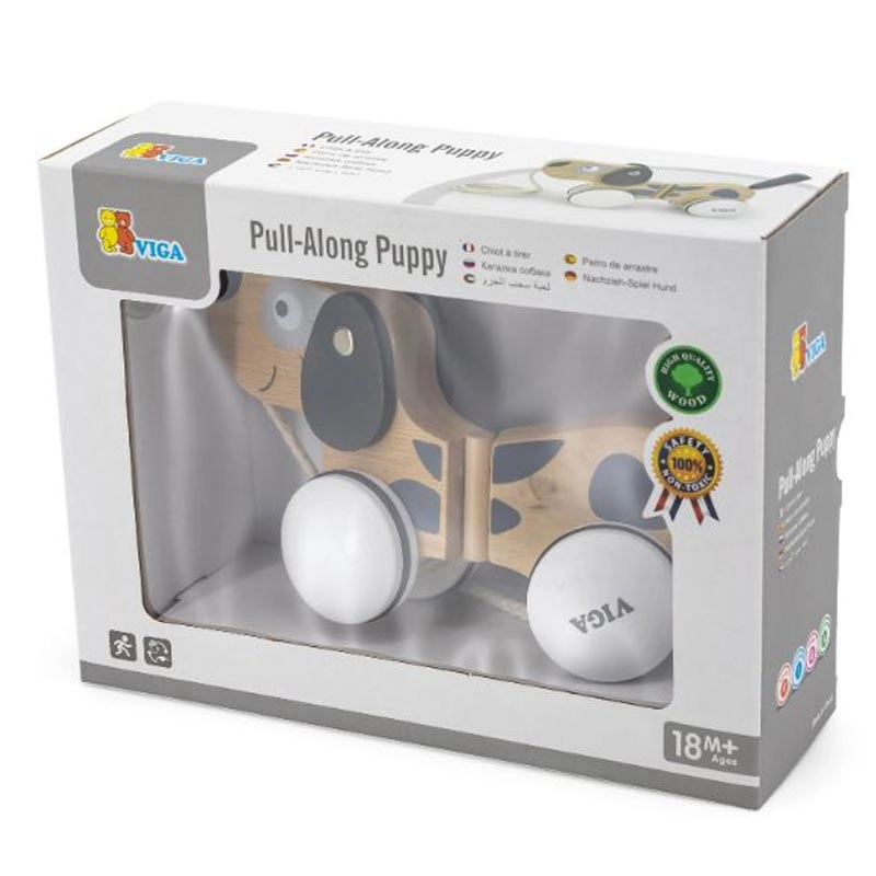 Pull Along Puppy - Wooden toys Suitable for 18 months & above
