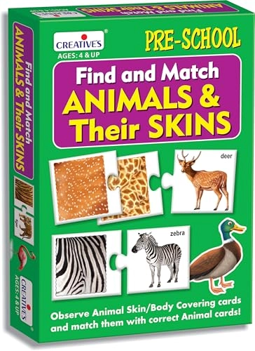 Find & Match Animals & Their Skins - 4 years and up 42 pieces