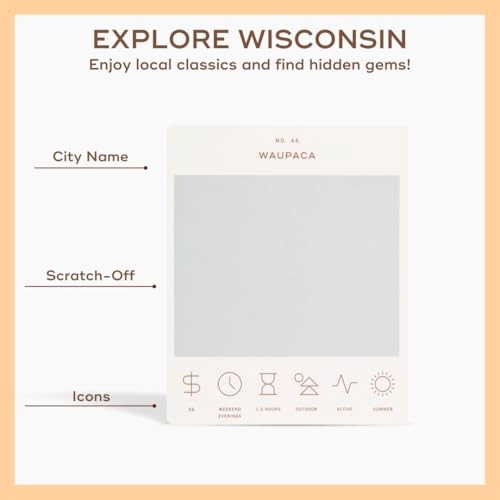 Wisconsin Adventure Bucket List - 50 Scratch-Off Cards