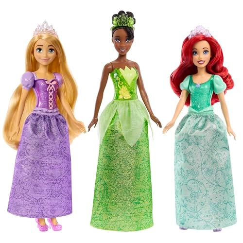 Tiana Fashion Doll + Rapunzel Fashion Doll + Arieleach Fashion Doll